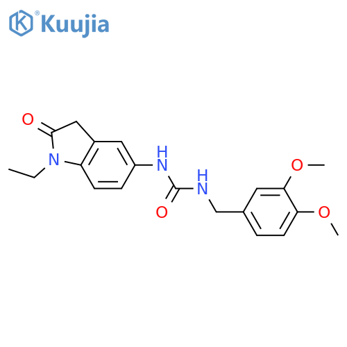 1-[(3,4-dimethoxyphenyl)methyl]-3-(1-ethyl-2-oxo-2,3-dihydro-1H-indol-5-yl)urea structure