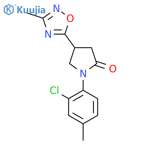 1-(2-chloro-4-methylphenyl)-4-(3-methyl-1,2,4-oxadiazol-5-yl)pyrrolidin-2-one structure