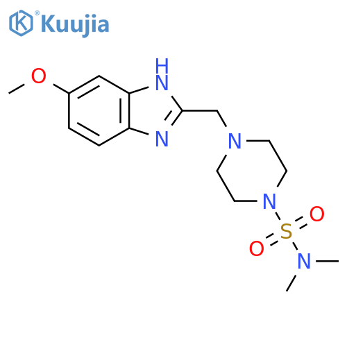 4-(5-methoxy-1H-1,3-benzodiazol-2-yl)methyl-N,N-dimethylpiperazine-1-sulfonamide structure