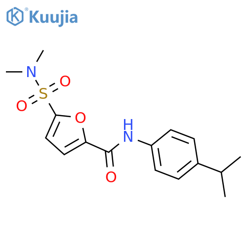 5-(dimethylsulfamoyl)-N-[4-(propan-2-yl)phenyl]furan-2-carboxamide structure