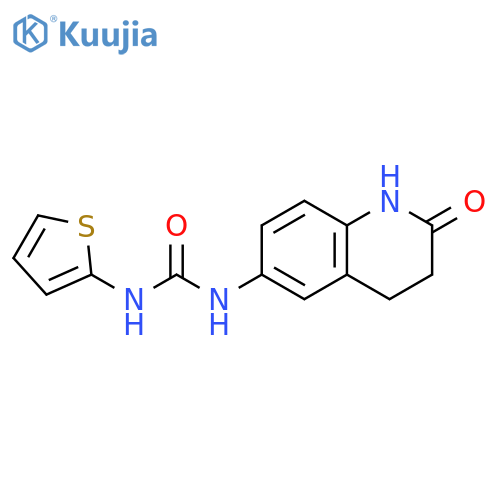 1-(2-oxo-1,2,3,4-tetrahydroquinolin-6-yl)-3-(thiophen-2-yl)urea structure