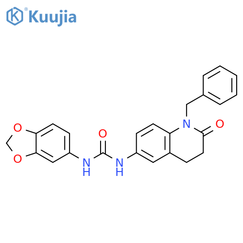 3-(2H-1,3-benzodioxol-5-yl)-1-(1-benzyl-2-oxo-1,2,3,4-tetrahydroquinolin-6-yl)urea structure