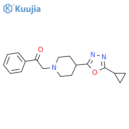 1-4-(5-cyclopropyl-1,3,4-oxadiazol-2-yl)piperidin-1-yl-2-phenylethan-1-one structure