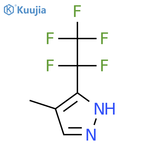 4-Methyl-5-(1,1,2,2,2-pentafluoroethyl)-1H-pyrazole structure
