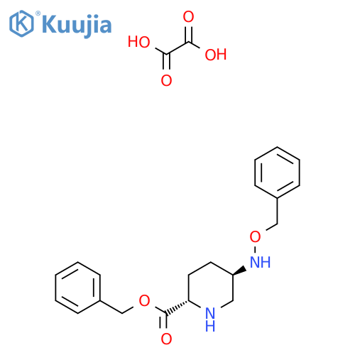 (2S,5R)-Benzyl 5-((benzyloxy)amino)piperidine-2-carboxylate oxalate structure