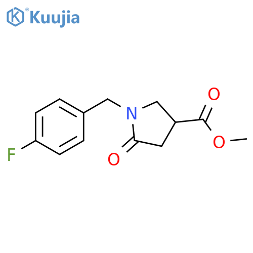 methyl 1-[(4-fluorophenyl)methyl]-5-oxopyrrolidine-3-carboxylate structure