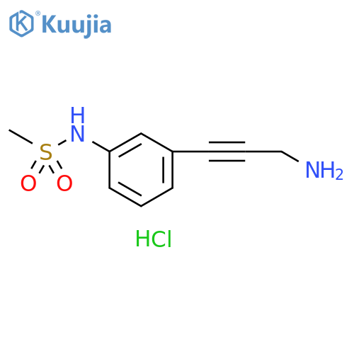 N-[3-(3-aminoprop-1-yn-1-yl)phenyl]methanesulfonamide hydrochloride structure