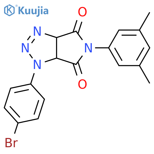 1-(4-bromophenyl)-5-(3,5-dimethylphenyl)-1H,3aH,4H,5H,6H,6aH-pyrrolo[3,4-d][1,2,3]triazole-4,6-dione structure