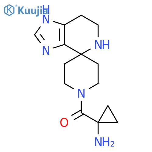 1-({3,5,6,7-tetrahydrospiroimidazo4,5-cpyridine-4,4'-piperidine-1'-yl}carbonyl)cyclopropan-1-amine structure