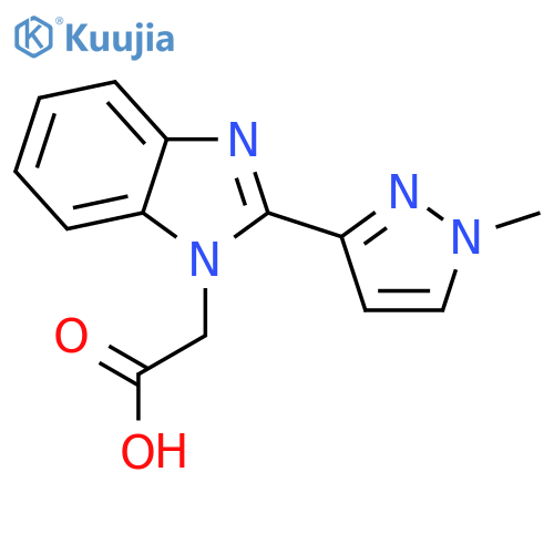 2-(1-Methyl-1H-pyrazol-3-yl)-1H-benzimidazol-1-ylacetic Acid structure