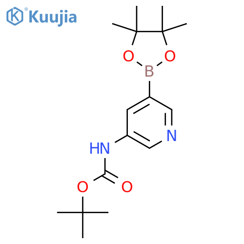 tert-Butyl (5-(4,4,5,5-tetramethyl-1,3,2-dioxaborolan-2-yl)pyridin-3-yl)carbamate structure