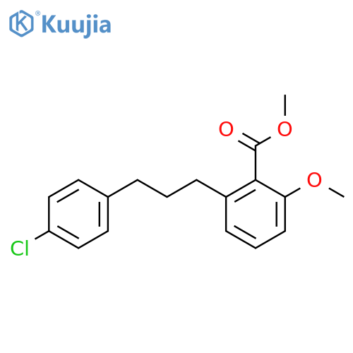 2-[3-(4-Chloro-phenyl)-propyl]-6-methoxy-benzoic acid methyl ester structure