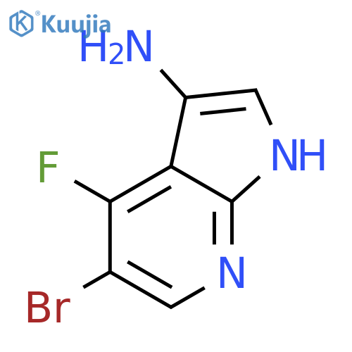 1H-Pyrrolo[2,3-b]pyridin-3-amine, 5-bromo-4-fluoro- structure