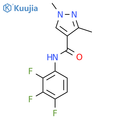 1,3-dimethyl-N-(2,3,4-trifluorophenyl)-1H-pyrazole-4-carboxamide structure