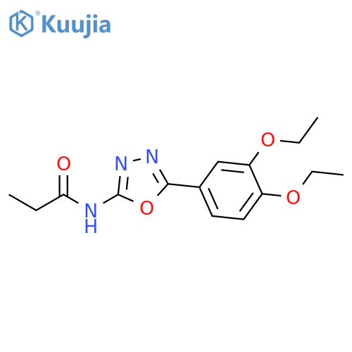 N-5-(3,4-diethoxyphenyl)-1,3,4-oxadiazol-2-ylpropanamide structure