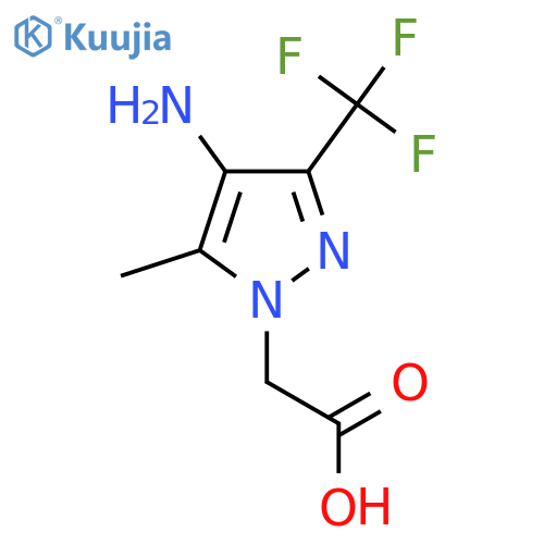 2-(4-Amino-5-methyl-3-(trifluoromethyl)-1H-pyrazol-1-yl)acetic acid structure