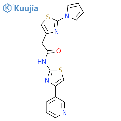 N-4-(pyridin-3-yl)-1,3-thiazol-2-yl-2-2-(1H-pyrrol-1-yl)-1,3-thiazol-4-ylacetamide structure