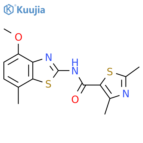 N-(4-methoxy-7-methylbenzo[d]thiazol-2-yl)-2,4-dimethylthiazole-5-carboxamide structure