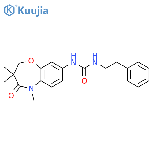 1-(2-phenylethyl)-3-(3,3,5-trimethyl-4-oxo-2,3,4,5-tetrahydro-1,5-benzoxazepin-8-yl)urea structure