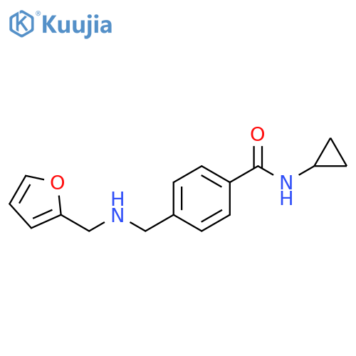 Benzamide, N-cyclopropyl-4-[[(2-furanylmethyl)amino]methyl]- structure