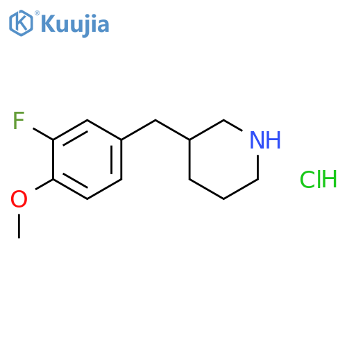 3-(3-Fluoro-4-methoxy-benzyl)-piperidine hydrochloride structure