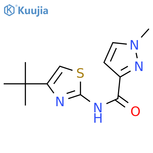 N-(4-tert-butyl-1,3-thiazol-2-yl)-1-methyl-1H-pyrazole-3-carboxamide structure