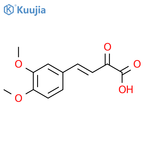 (3E)-4-(3,4-dimethoxyphenyl)-2-oxobut-3-enoic acid structure