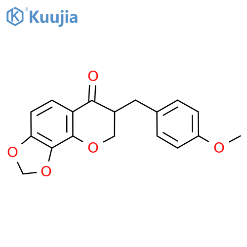 3-(4-methyloxybenzyl)-7,8-methylenedioxychroman-4-one structure