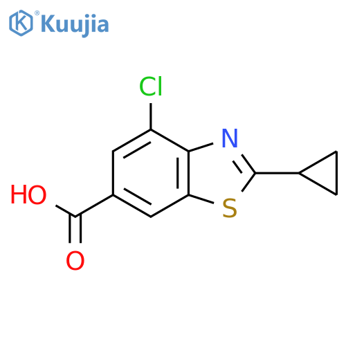 4-Chloro-2-cyclopropyl-1,3-benzothiazole-6-carboxylic acid structure