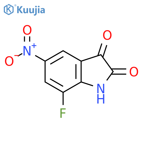 7-fluoro-5-nitro-2,3-dihydro-1H-indole-2,3-dione structure