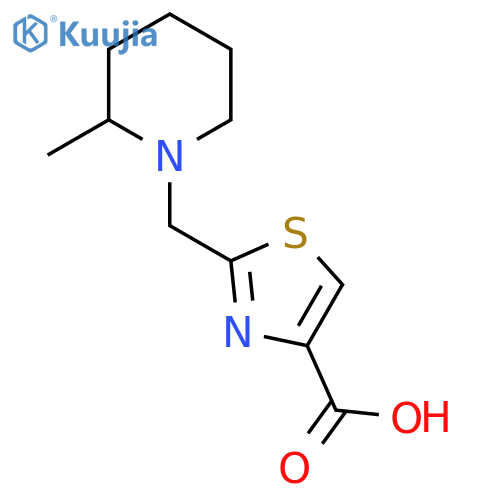2-[(2-Methylpiperidin-1-yl)methyl]-1,3-thiazole-4-carboxylic acid structure