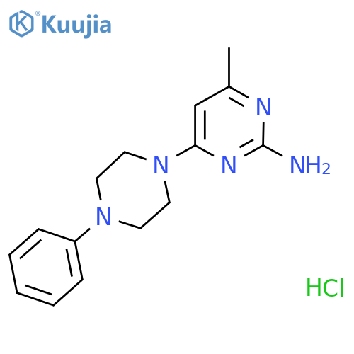 4-methyl-6-(4-phenylpiperazin-1-yl)pyrimidin-2-amine hydrochloride structure