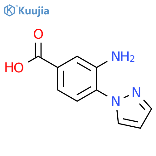 3-amino-4-(1H-pyrazol-1-yl)benzoic acid structure