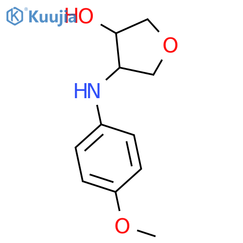 4-((4-Methoxyphenyl)amino)tetrahydrofuran-3-ol structure