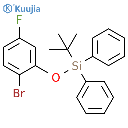 1-Bromo-2-(1,1-dimethylethyl)diphenylsilyloxy-4-fluoro-benzene structure