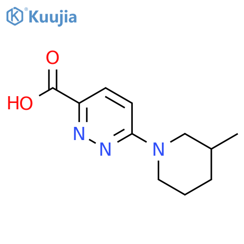6-(3-methylpiperidin-1-yl)pyridazine-3-carboxylic acid structure