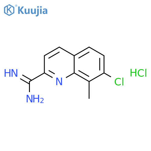 7-Chloro-8-methylquinoline-2-carboximidamide hydrochloride structure