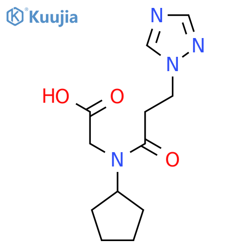2-N-Cyclopentyl-3-(1H-1,2,4-triazol-1-yl)propanamidoacetic Acid structure