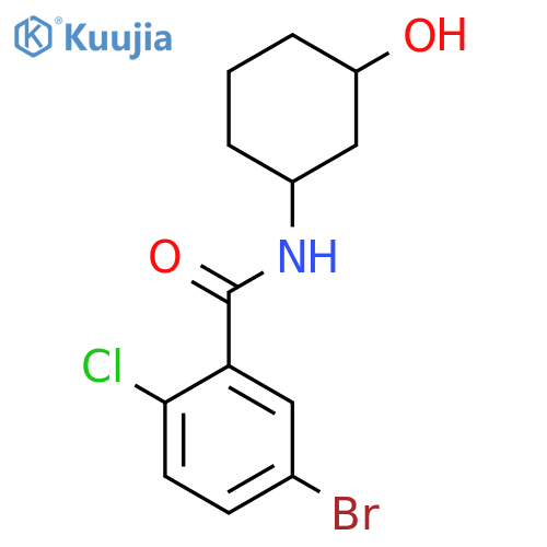 5-bromo-2-chloro-N-(3-hydroxycyclohexyl)benzamide structure
