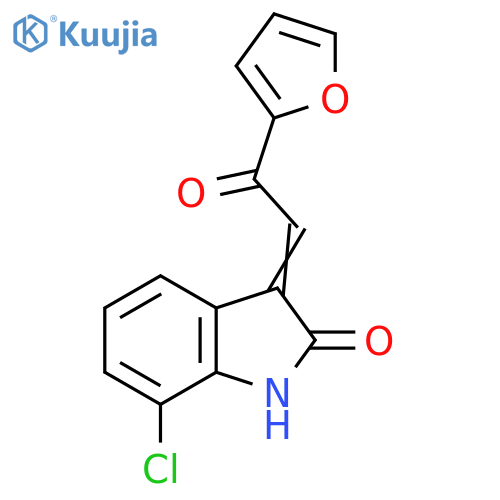 (3Z)-7-chloro-3-[2-(furan-2-yl)-2-oxoethylidene]-1H-indol-2-one structure