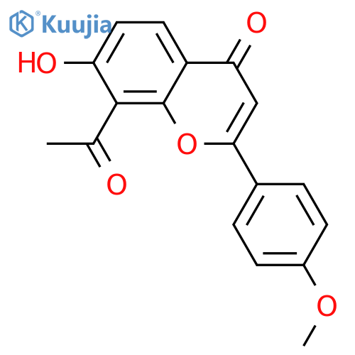 8-Acetyl-4',7-dihydroxyflavone; 4'-Me ether structure