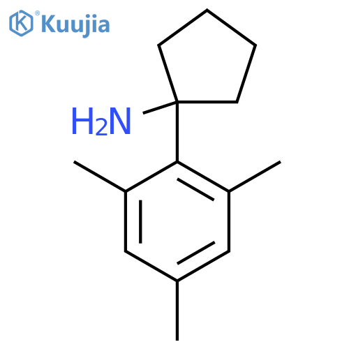 1-(2,4,6-trimethylphenyl)cyclopentan-1-amine structure
