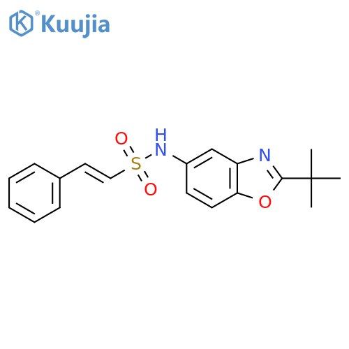 N-(2-tert-butyl-1,3-benzoxazol-5-yl)-2-phenylethene-1-sulfonamide structure