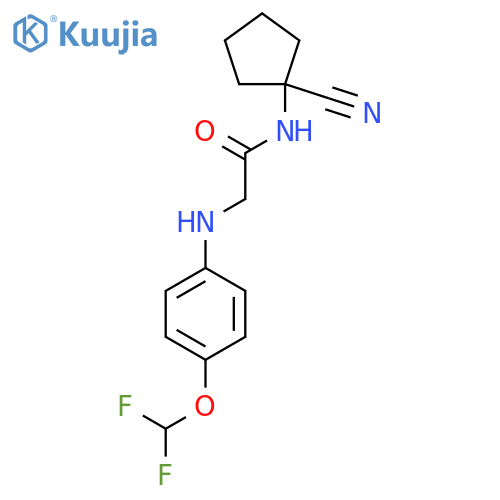 N-(1-Cyanocyclopentyl)-2-[[4-(difluoromethoxy)phenyl]amino]acetamide structure