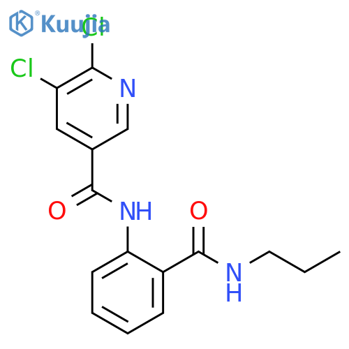 5,6-Dichloro-N-[2-[(propylamino)carbonyl]phenyl]-3-pyridinecarboxamide structure