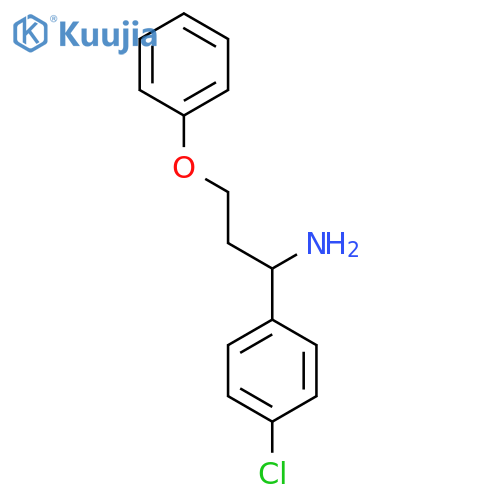 1-(4-chlorophenyl)-3-phenoxypropan-1-amine structure