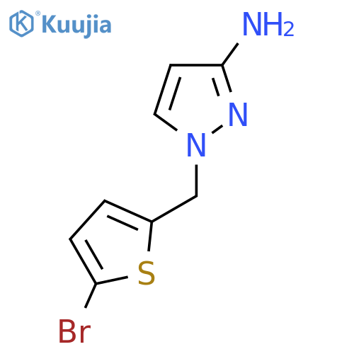 1-(5-bromothiophen-2-yl)methyl-1H-pyrazol-3-amine structure