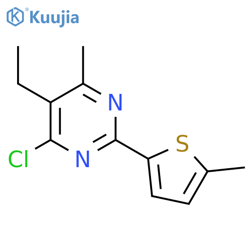 4-Chloro-5-ethyl-6-methyl-2-(5-methylthiophen-2-yl)pyrimidine structure