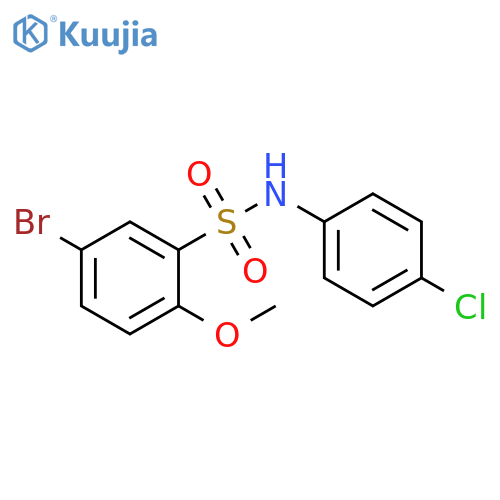 5-bromo-N-(4-chlorophenyl)-2-methoxybenzene-1-sulfonamide structure