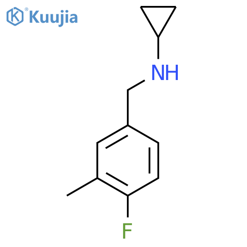 N-(4-fluoro-3-methylphenyl)methylcyclopropanamine structure